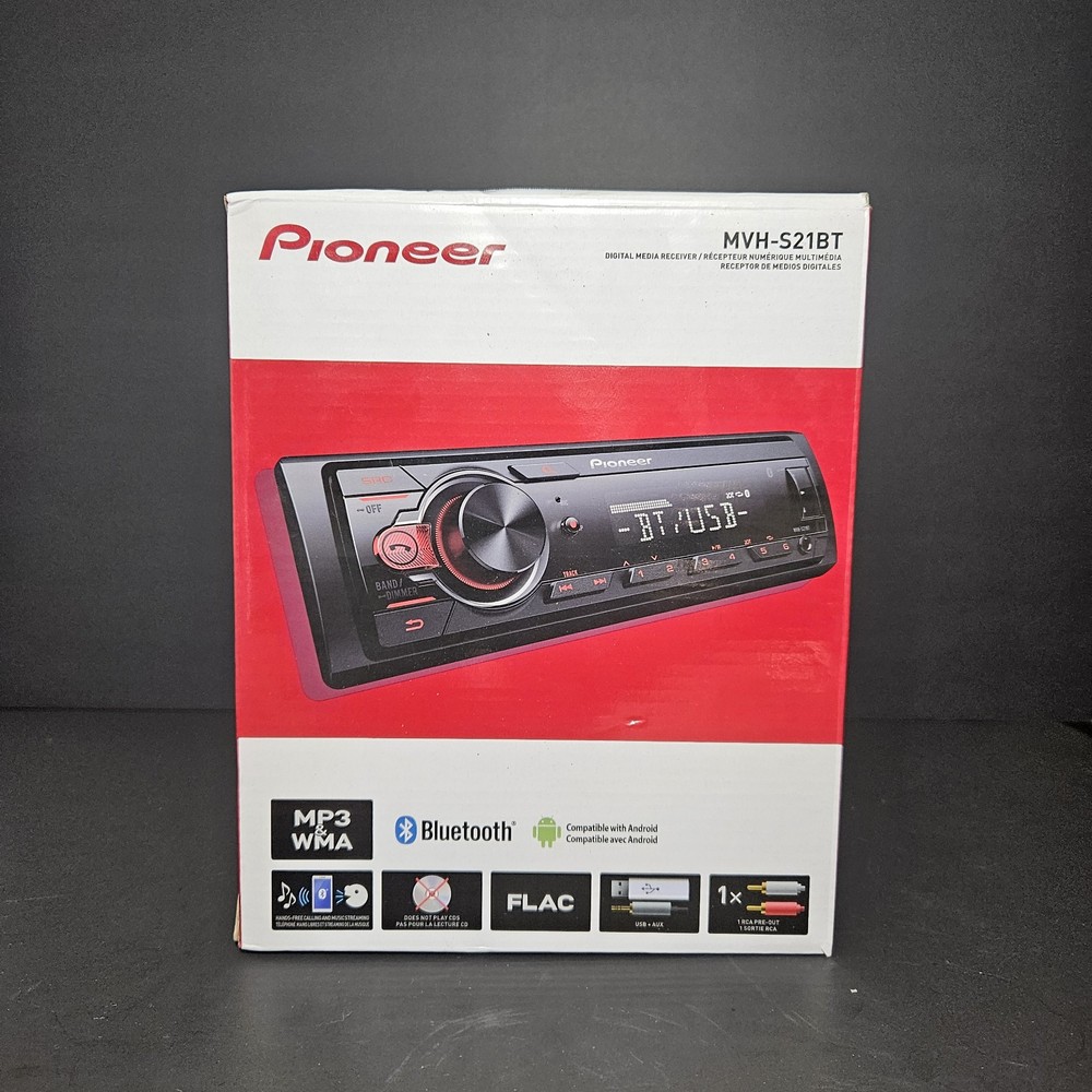 PIONEER Bluetooth Car Stereo Receiver FM Radio Audio System MVH-S21BT