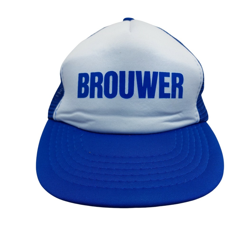 Brouwer Hat Blue White mesh Snapback foam