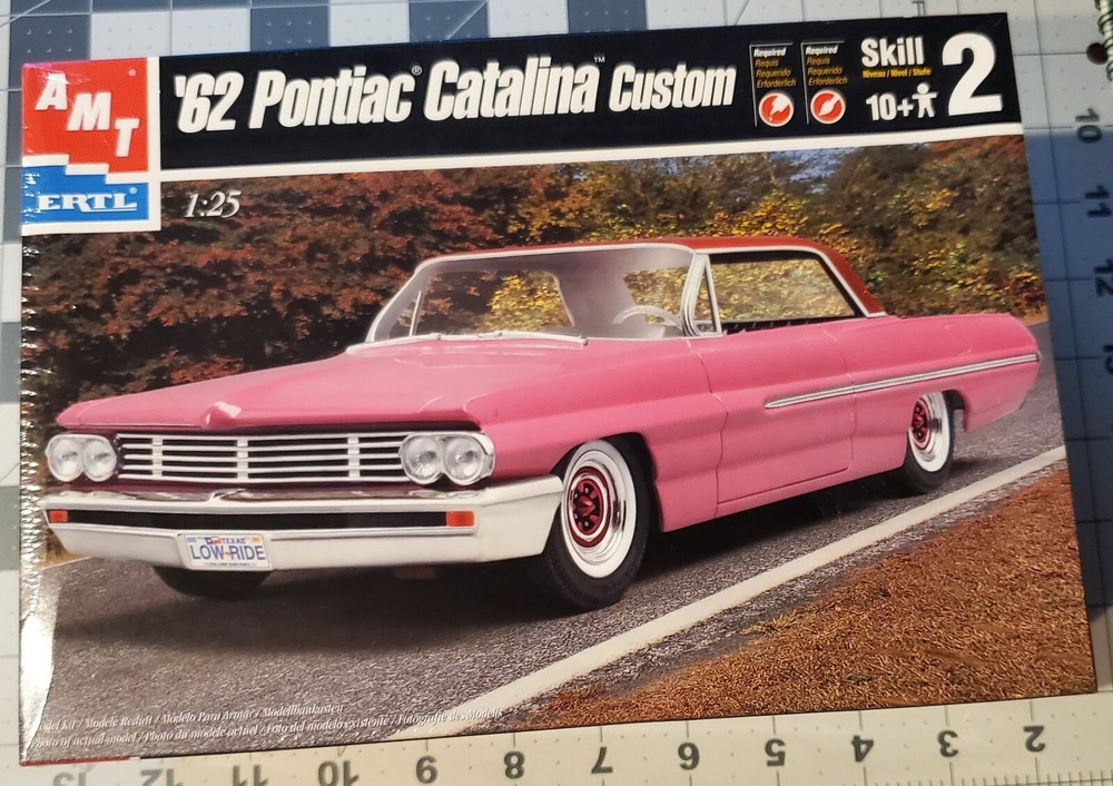 VINTAGE AMT ERTL 62 PONTIAC CATALINA CUSTOM 6135 MODEL KIT 1/25 NEW SEALED