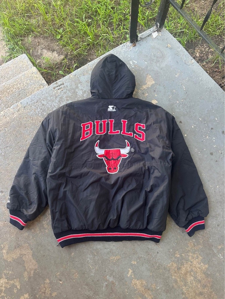 Vintage 90s Chicago Bulls Starter Puffer Jacket Mens L