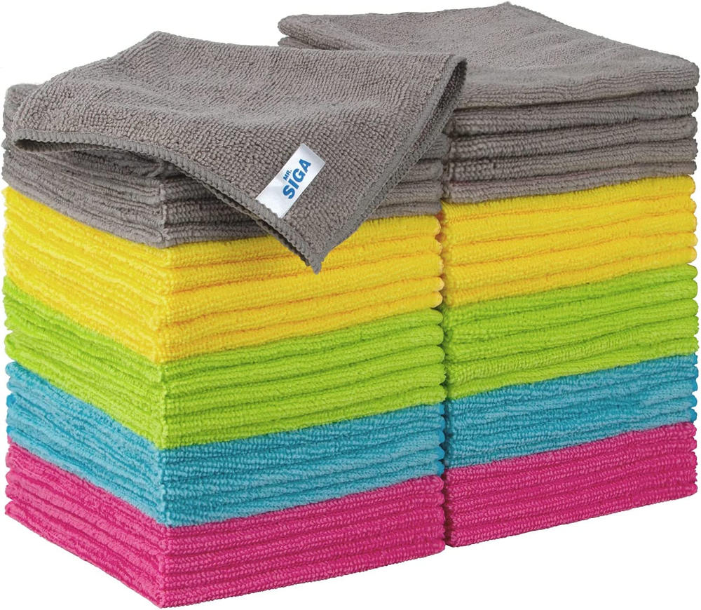 Microfiber Cleaning Cloth, All-Purpose Cleaning Towels, Pack of 50, Size 11.8 x