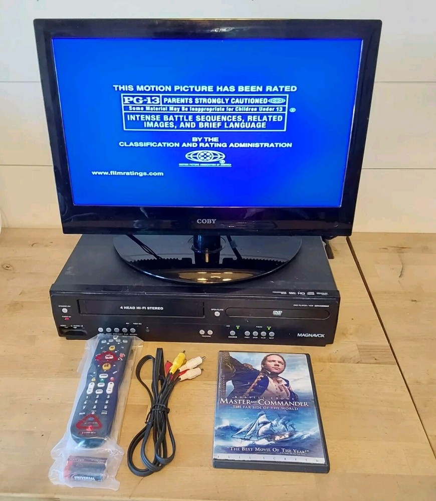 Magnavox DV228MG9 DVD & VCR Combo Player VHS Recorder Bundle Remote,Cable Tested