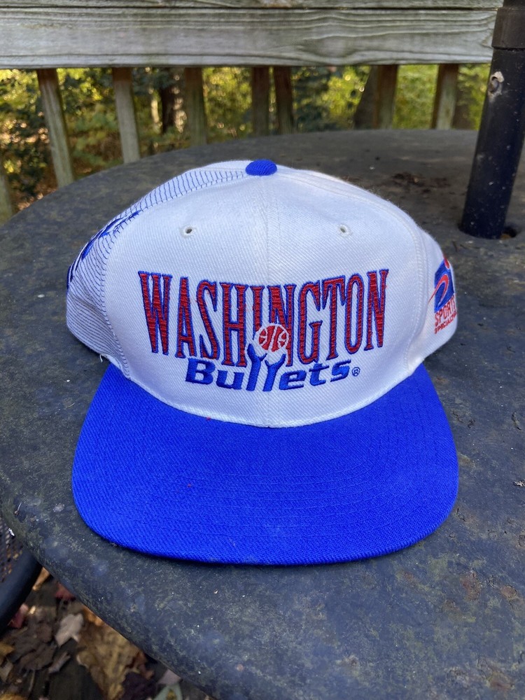 Vintage Washington Bullets Sports Specialties Laser Shadow NBA Snapback Hat