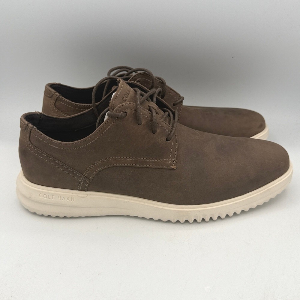 Cole Haan Grand+ Plain Toe Ox Mens Nubuck Leather Brown 11.5 C40389