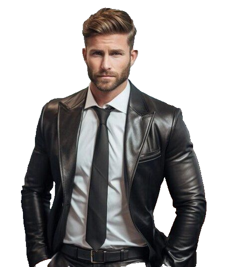 Black Leather Blazer For Men - Real Lambskin Leather Men's Blazer