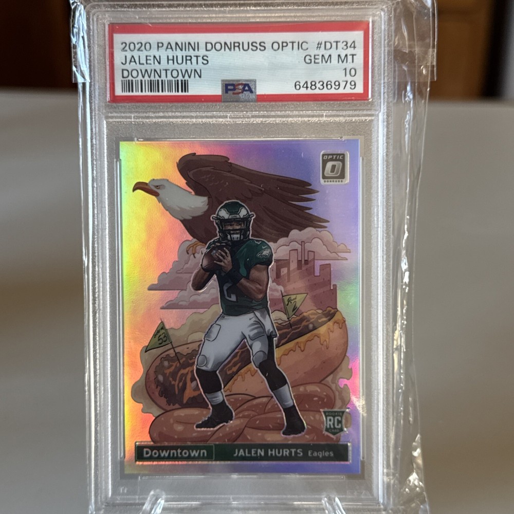 2020 Jalen Hurts DOWNTOWN PSA 10 Donruss Optic PSA Gem-Mt 10 ROOKIE  SB MVP