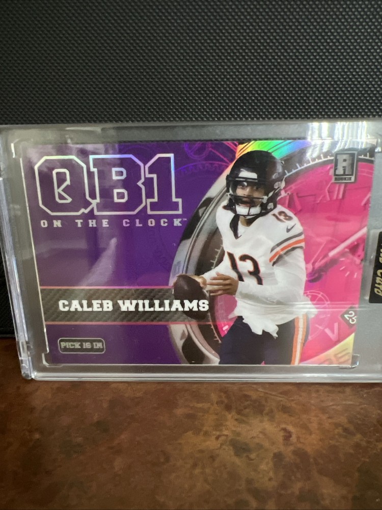 2024 Wild Card QB1 On The Clock The Pick Is In Caleb Williams Purple OCW-CW4