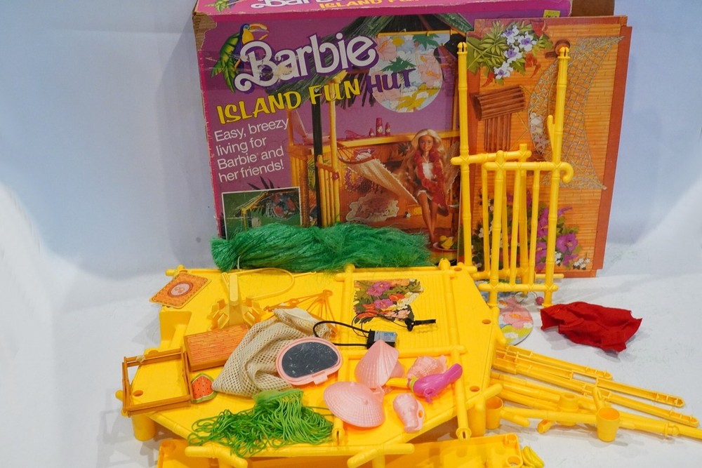 Barbie #4414 Island Fun Hut vintage Mattel 1987 conjunto en caja casi completo *LEER*