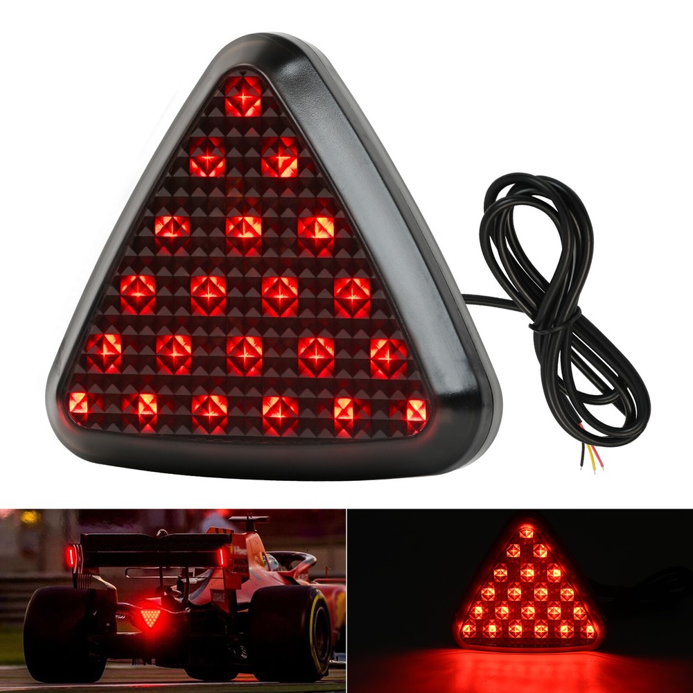 Universal Smoked Car Brake Light Rear Bumper Stop F1 Style Tail Warning Signal;