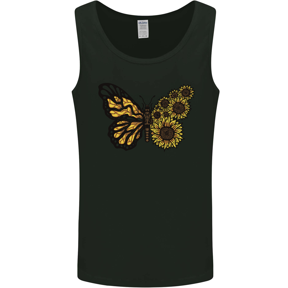 A Sunflower Butterfly Mens Vest Tank Top