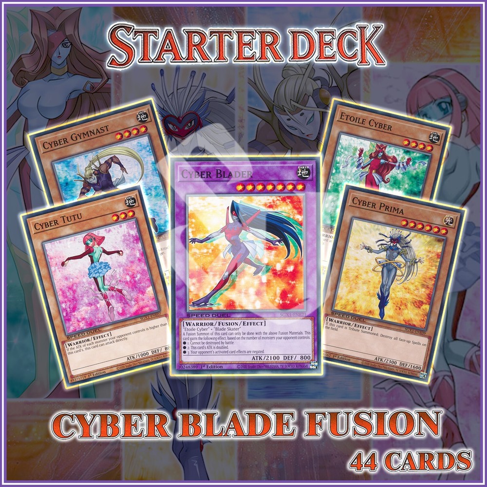 CYBER BLADE FUSION STARTER DECK 44 Alexis Prima Gymnast Duelist Kingdom YuGiOh TCG