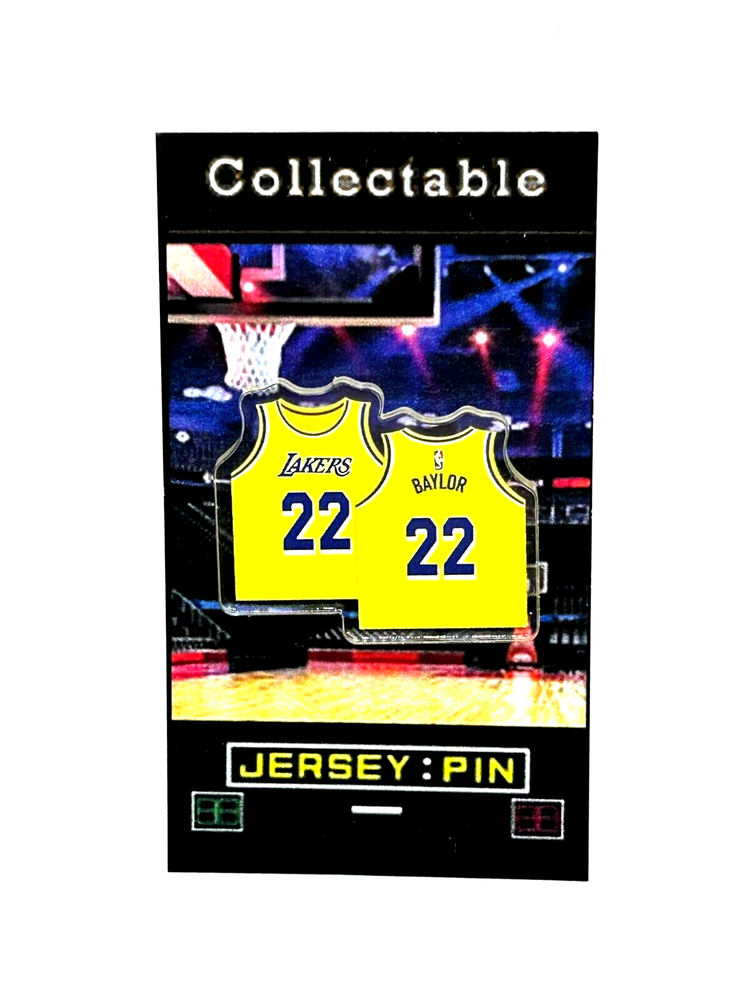 Los Angeles Lakers Elgin Baylor jersey lapel pin-RETRO Collectable-FREE SHIP
