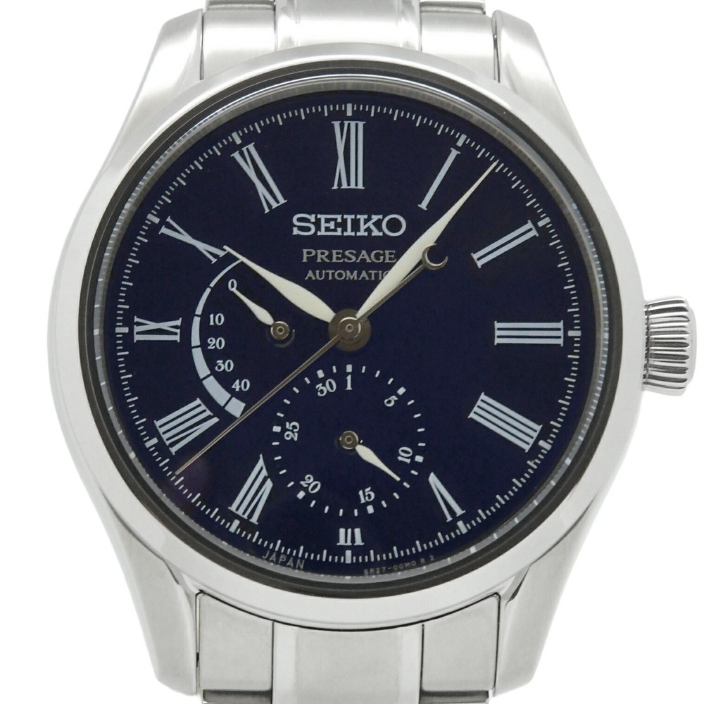 Seiko Presage SARW047 Men's Automatic Enamel Navy Dial Watch Pre-Owned