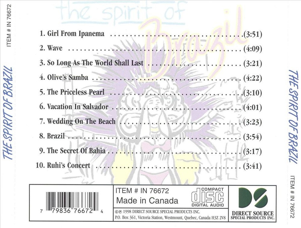 Various Artists - Spirit of Brazil CD - Vibrant Brazilian Music Compilation