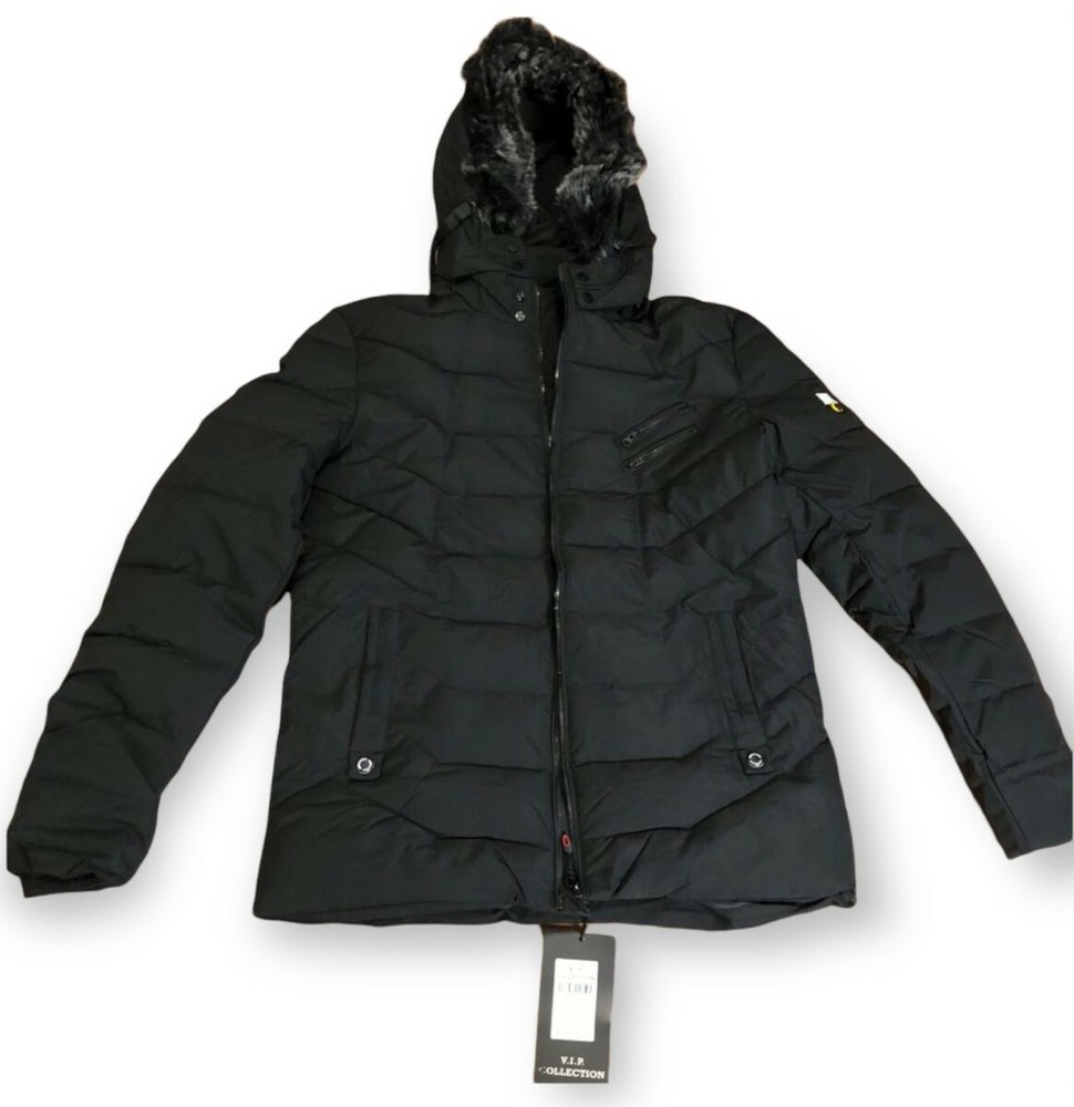 Men's VIP Collection Winter Hooded Puffer Jacket for Warmth