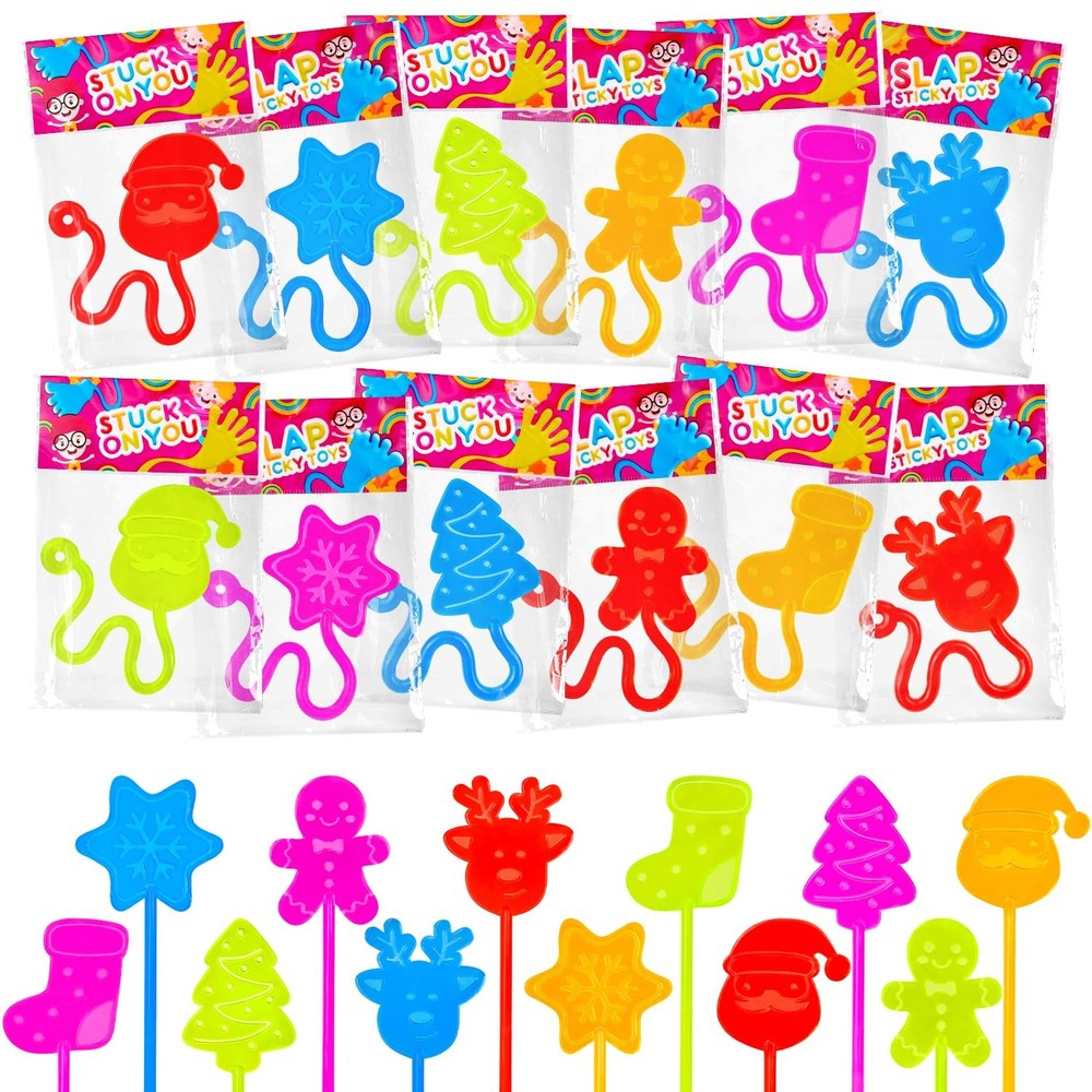 Bulk Christmas Stocking Stuffers for 200 PCS, Holiday Sticky Hands Toys Gifts...