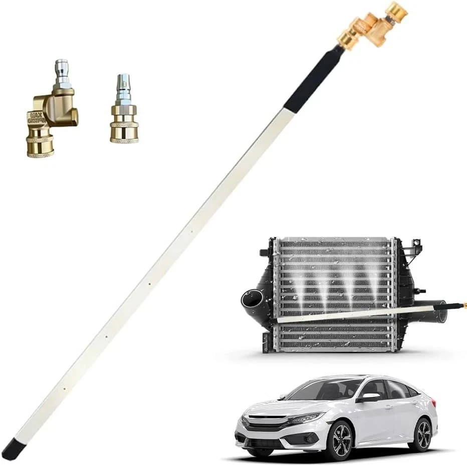 24 Inch High-Pressure 4500 PSI Portable Radiator Cleaning Wand for Quiet Flushing