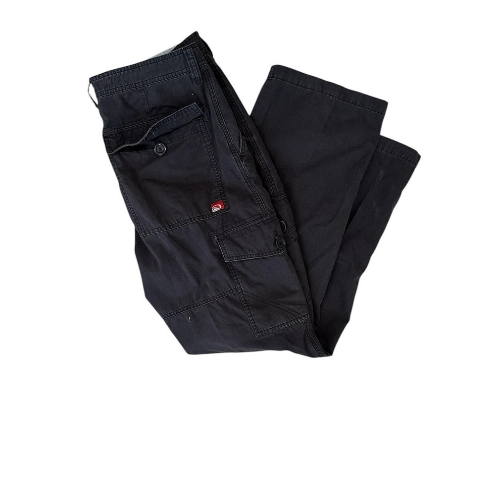 Vintage Quiksilver Cargo Pants Mens 29 Black Casual Y2K Baggy Skate 10208