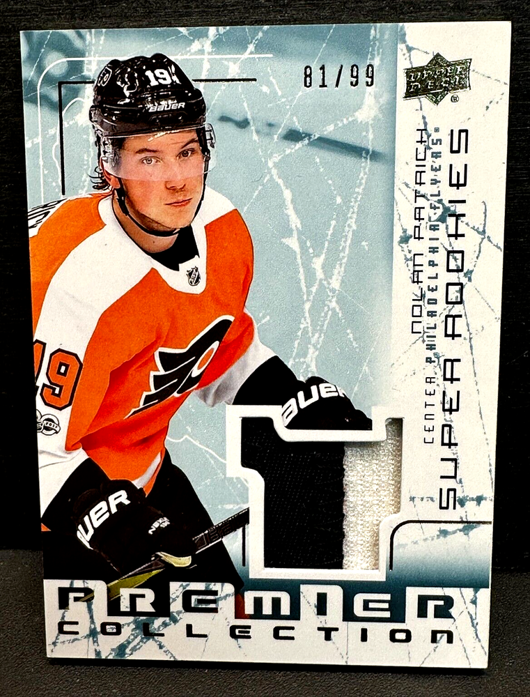 Nolan Patrick 2017-18 UD Premier Collection Super Rookies Patch RC Flyers 81/99