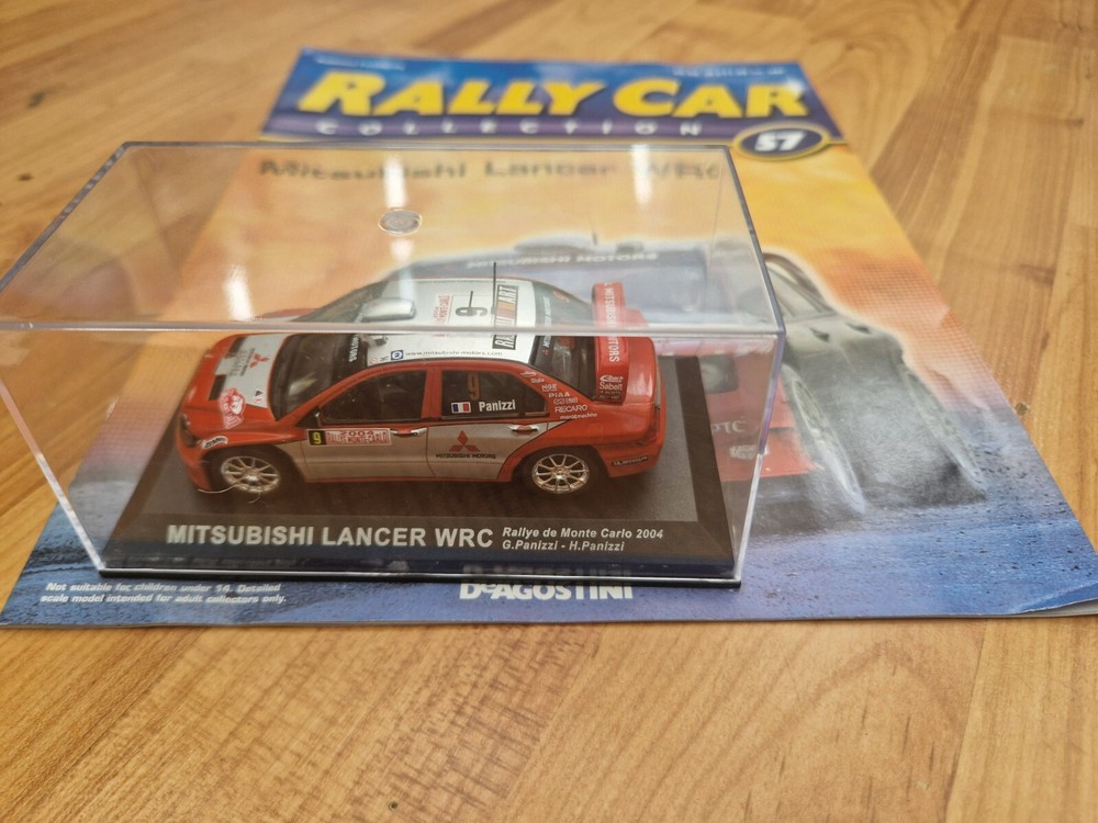 IXO DEAGOSTINI 1/43 MITSUBISHI LANCER WRC MONTE CARLO RALLY 2004 CAR + MAG