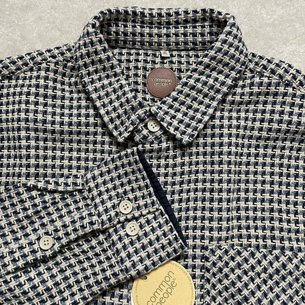 Common People Granby Luxe Hybrid Overshirt XL James Navy/Blue Shirt New