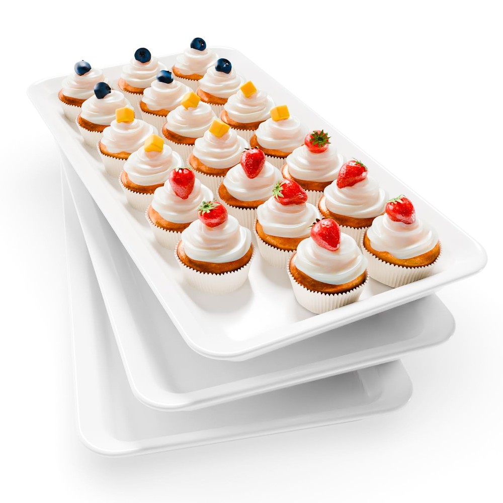17-Inch Extra Large Melamine Party Serving Tray for Events and Entertaining