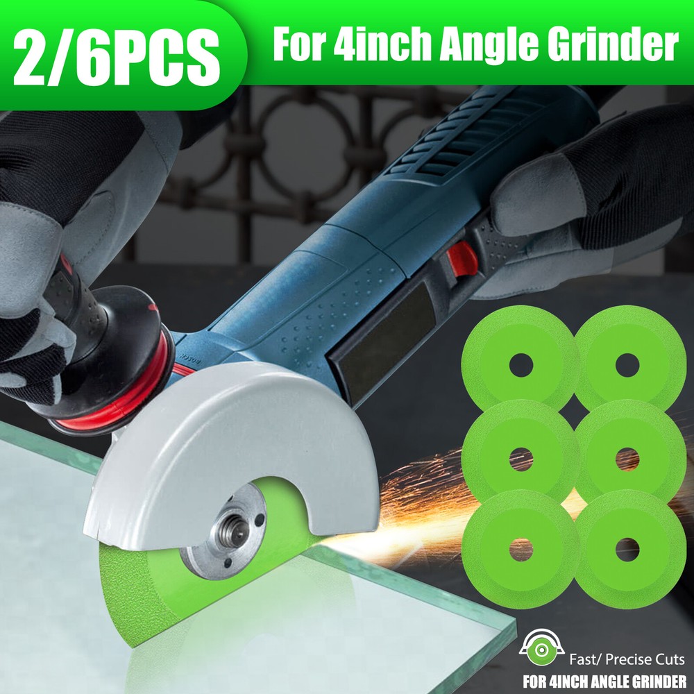 6/2x 4inch Glass Wet & Dry Cutting Disc Thin Saw Blade Wheel for Angle Grinder