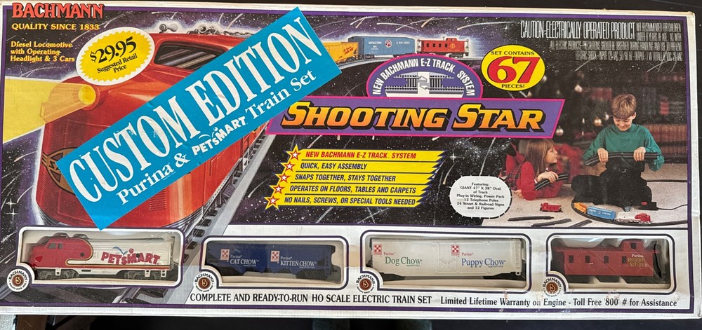 NEW Vtg Bachmann Custom Edition Purina Petsmart Shooting Star HO Scale EZ Train