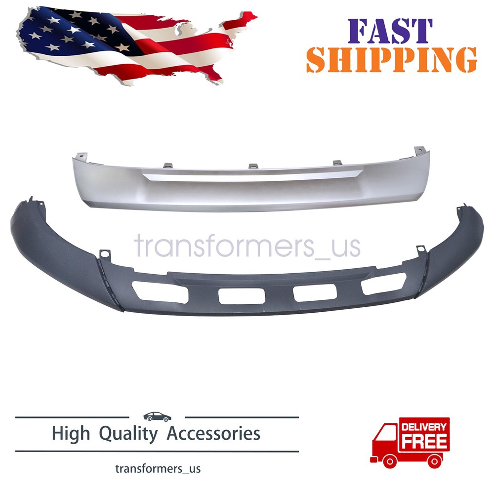 2Pc New Front Bumper Lower Spoiler Valance Skid Plate Trim For 2018-2020 Audi Q5