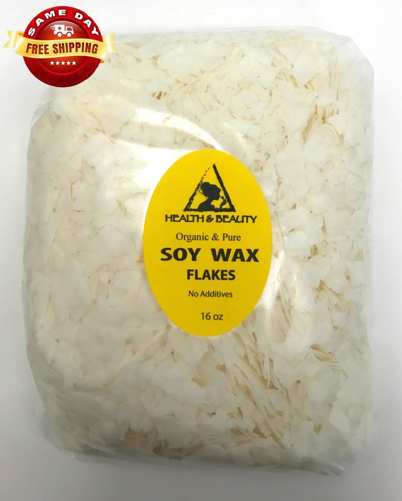 SOY AKOSOY WAX FLAKES ORGANIC VEGAN PASTILLES FOR CANDLE MAKING 16 OZ 1 LB