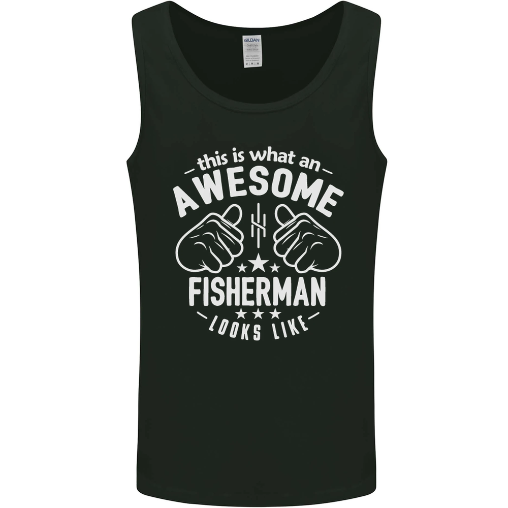 An Awesome Fisherman Looks Like Mens Vest Tank Top