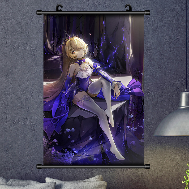 Fischl Anime Art Poster Wall Scroll 60x90cm Game Character Collection Gift #8