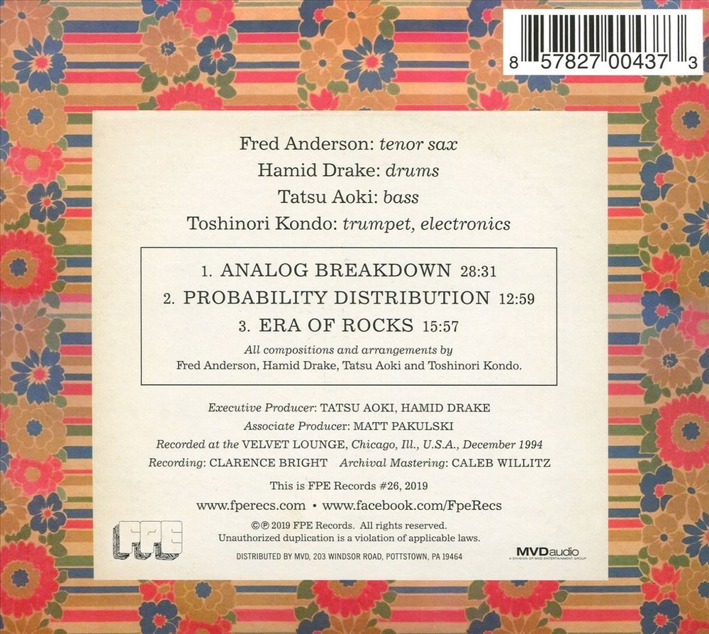 FRED ANDERSEN LIVE: VOLUME V NEW CD
