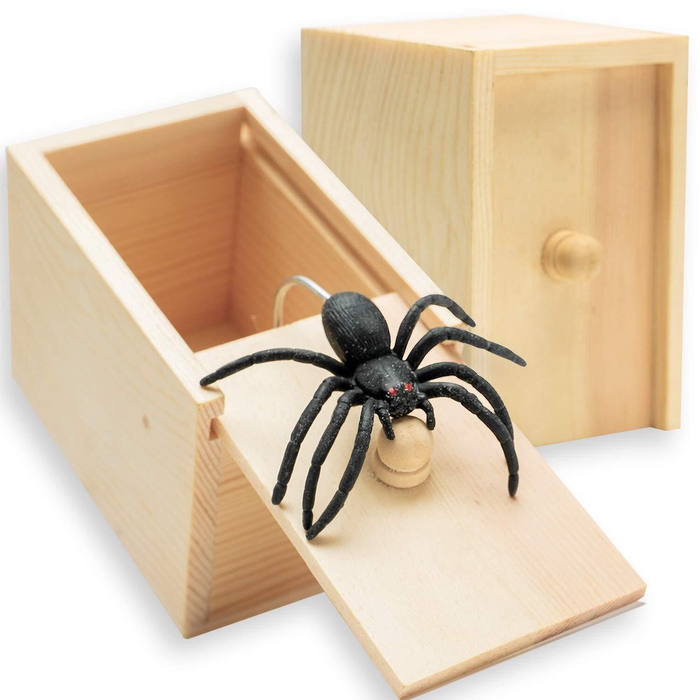 Fun Spider Money Surprise Box,Rubber Spider Prank Box,Handcrafted Spider in a...