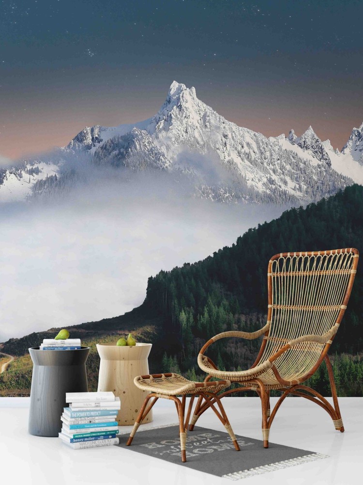 3D Snow Mountain Forest Landscape Wall Murals Wallpaper Murals Wall Sticker