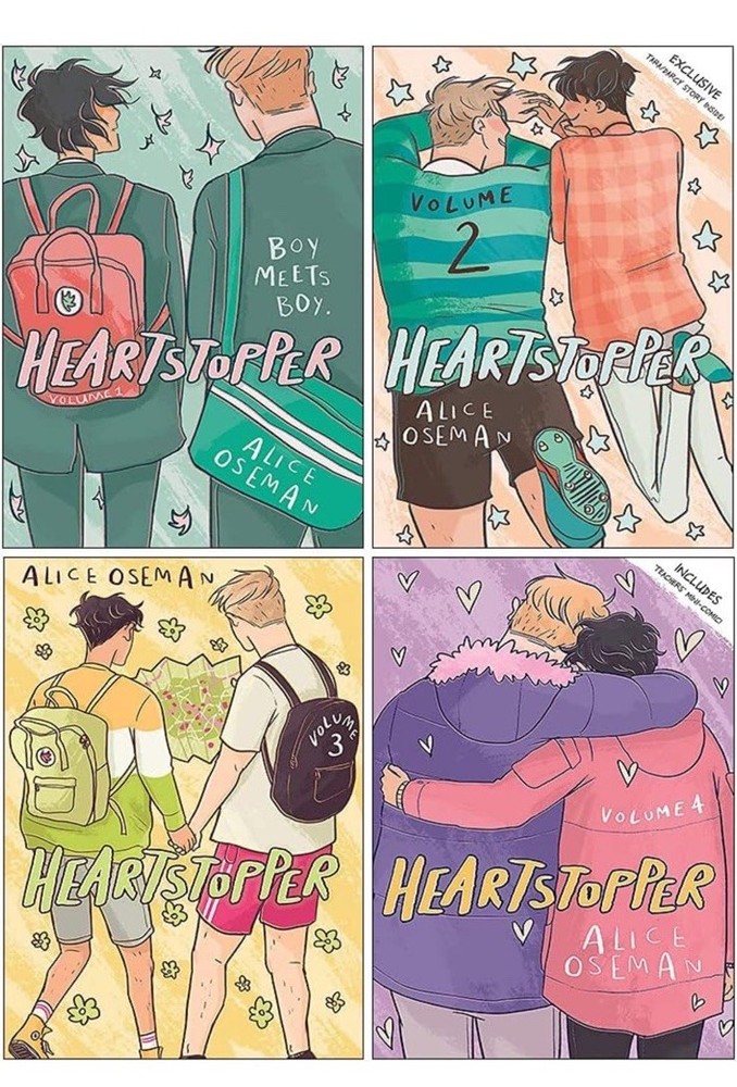 Heartstopper Series Volume 1-4 Books Set By Alice Oseman