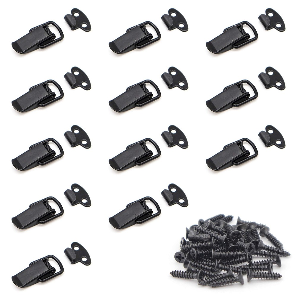 12 Set of Stainless Steel Small Spring Toggle Lock Clasp Buckle Latch for Woo...