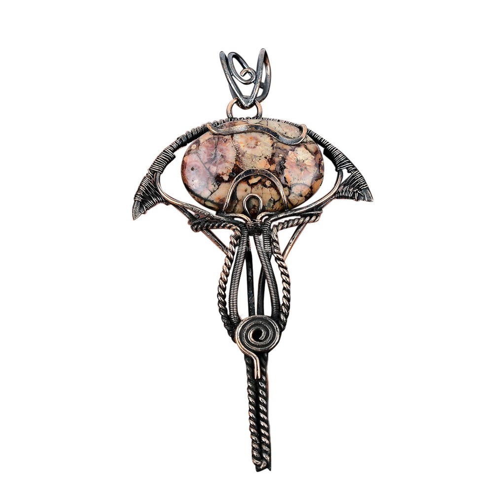 Mother's Day Copper Bird's Eye Jasper Handmade Artisan Pendant Gift for Wife-image