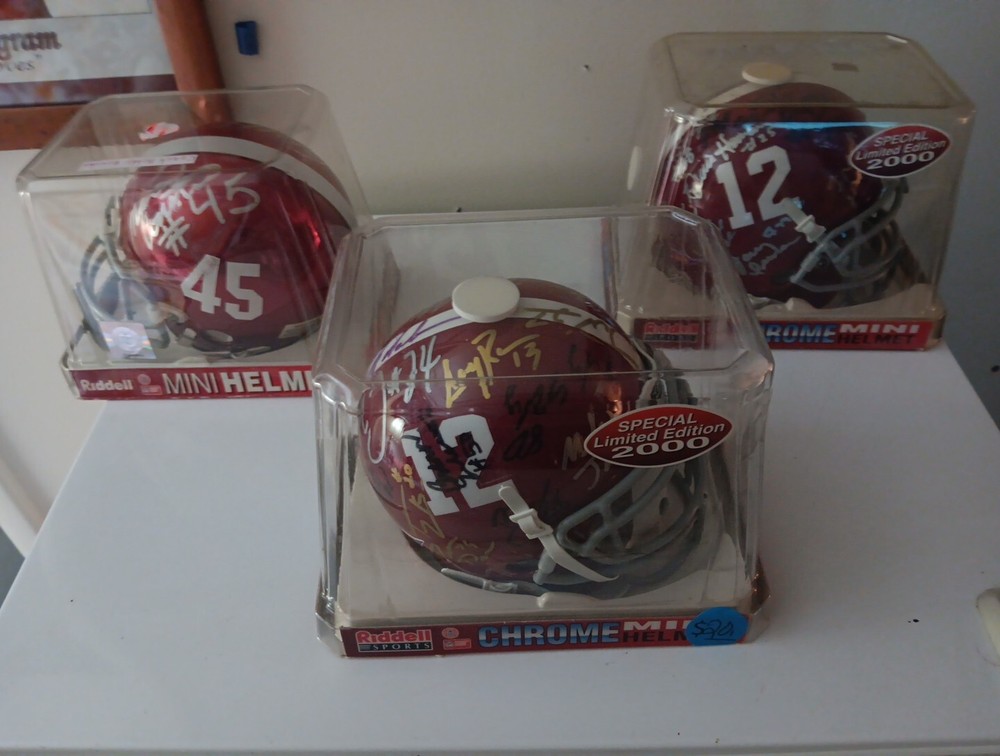 TRENT RICHARDSON SIGNED AUTOGRAPHED 3 ALABAMA CRIMSON TIDE NCAA MINI HELMET