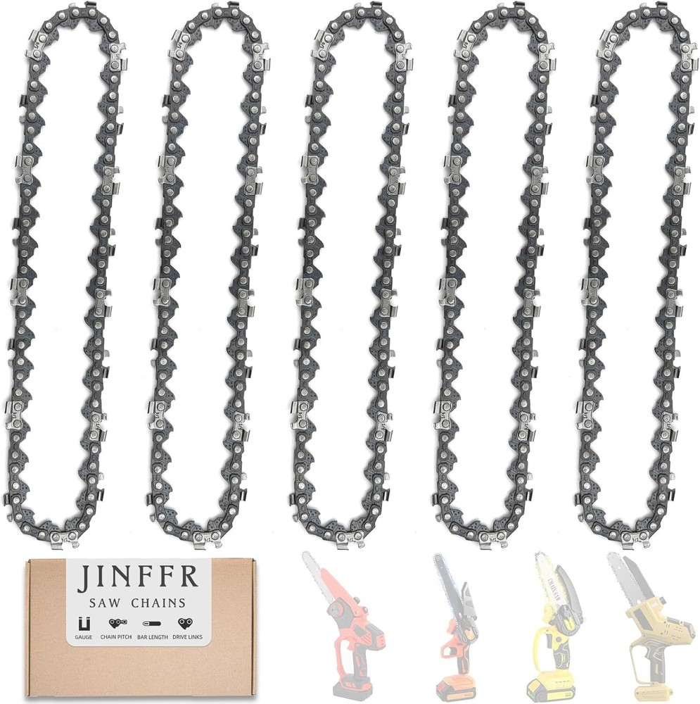 6-Piece 6-Inch Chainsaw Replacement Chains for Cordless Electric Saws