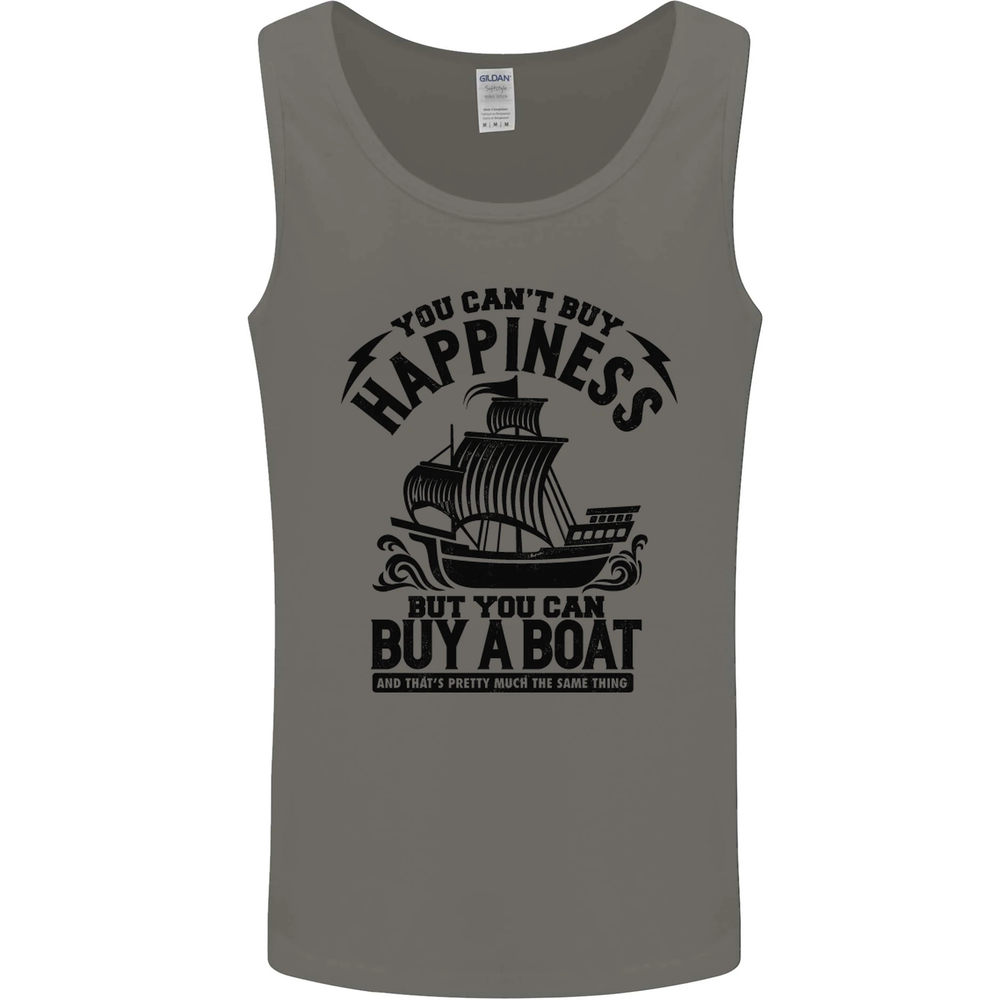 Boats You Cant Buy Happiness Sailor Sailing Mens Vest Tank Top