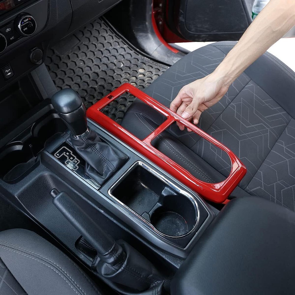 For Toyota Tacoma Red Control Gears Panel Protective Cover Molding Trim 2016-20