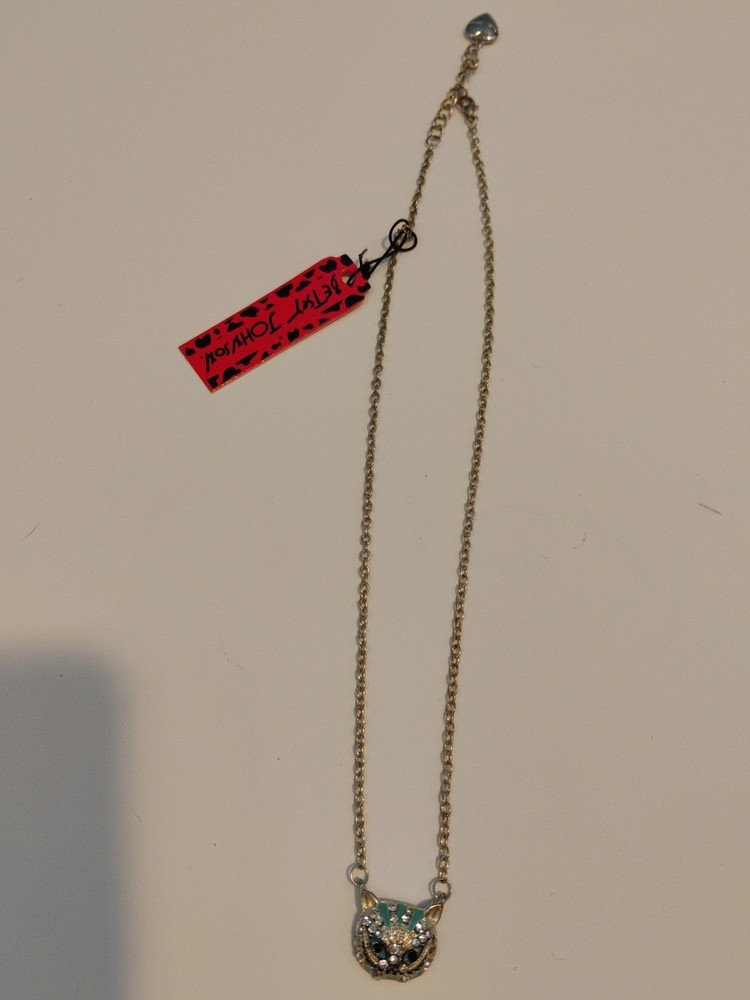 Rare Betsey Johnson Cat Necklace