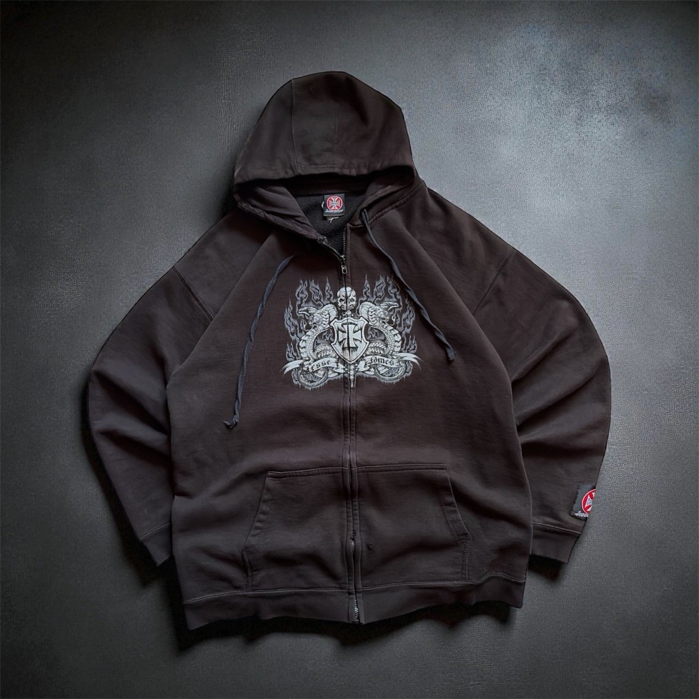 Rare Y2K West Coast Choppers Black Full Zip Hoodie XL Vintage Jesse James