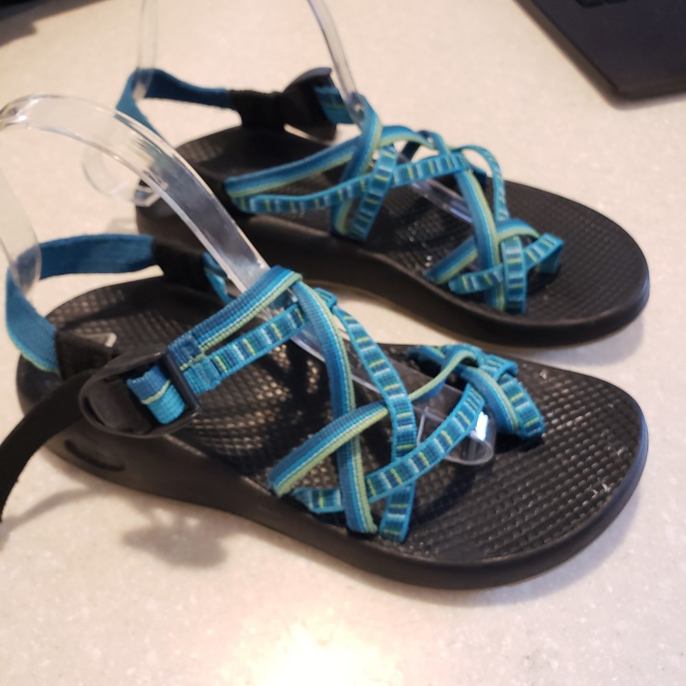 Chaco Womens ZX2 Yampa Adjustable Sandals Size 8 Blue Green Vibram Sole