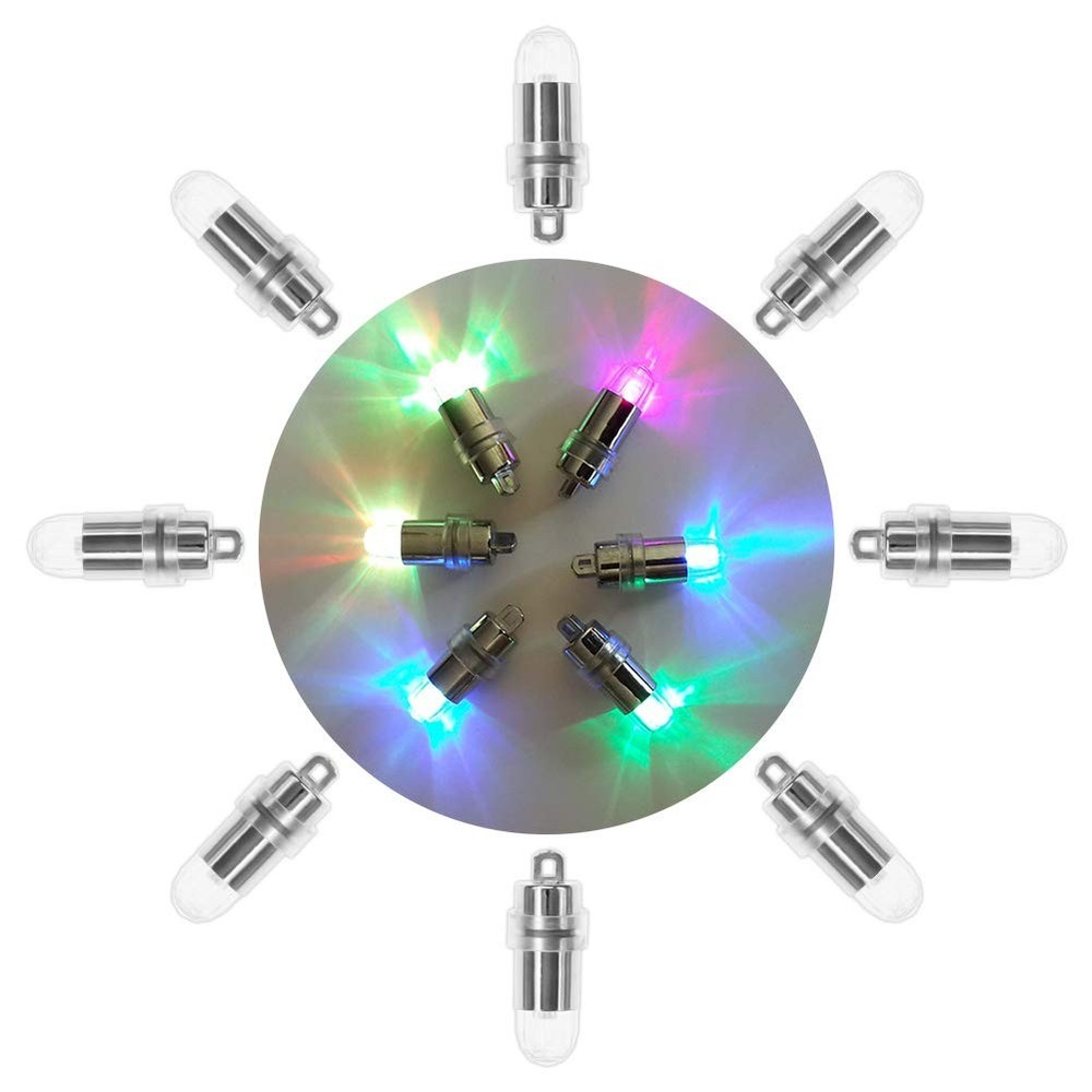 100 Multicolor Waterproof LED Blinking Lights for Lanterns