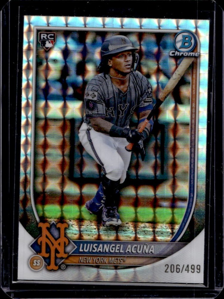 2025 Bowman Chrome Luisangel Acuna Geometric Refractor Rookie RC #206/499 Mets