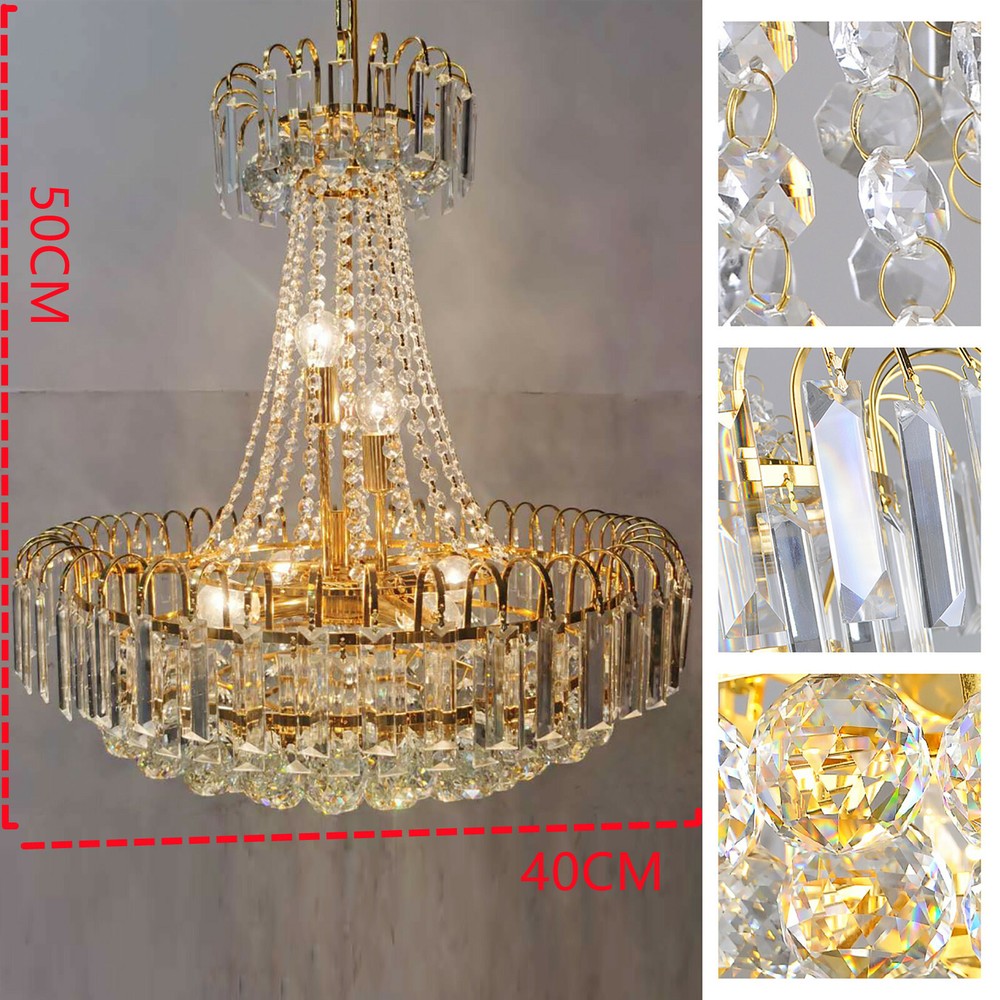 Elegant K9 Crystal Modern Ceiling Light Pendant Chandelier Fixture