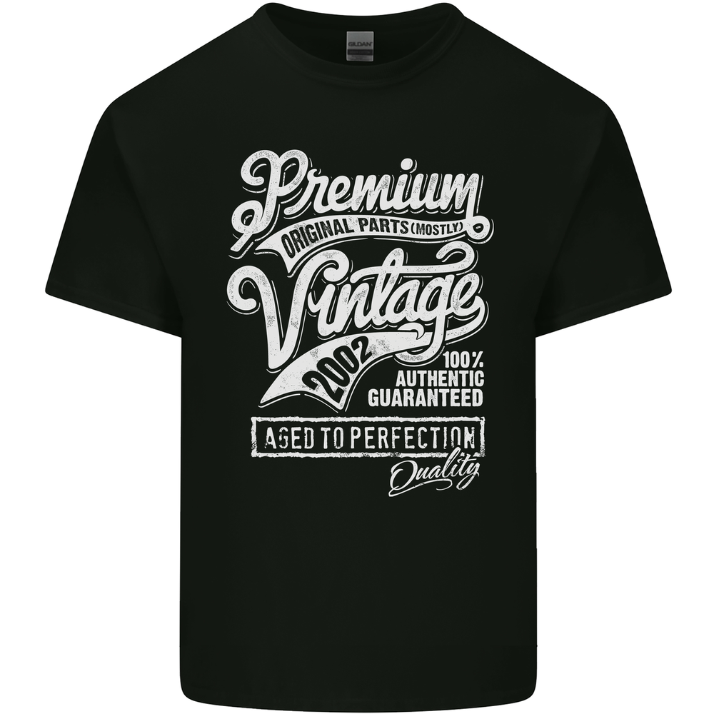 Aged to Perfection Vintage 21st Birthday 2002 Mens Cotton T-Shirt Tee Top