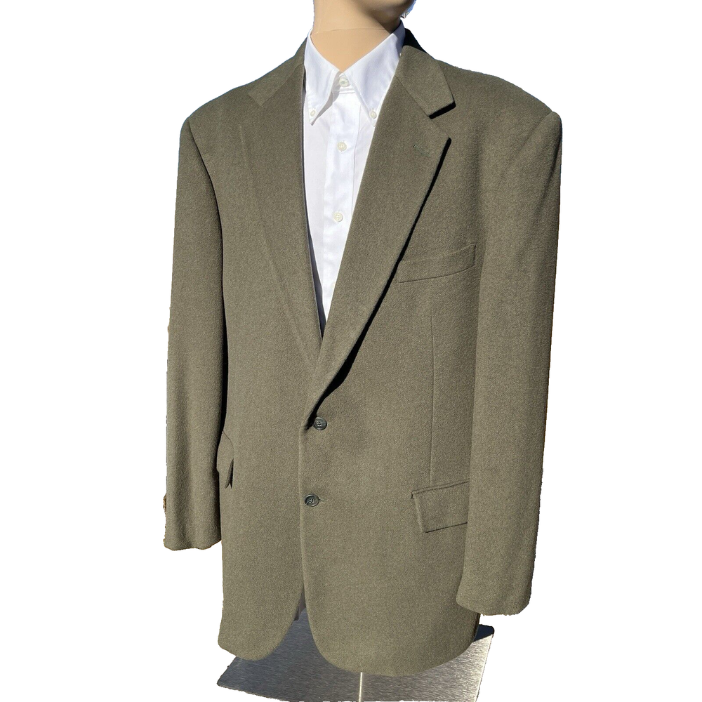 Polo Ralph Lauren Olive Blazer Men’s coat Jacket (44) made in USA two button